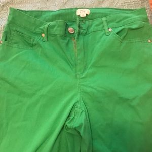 Crown and Ivy green ankle jeans